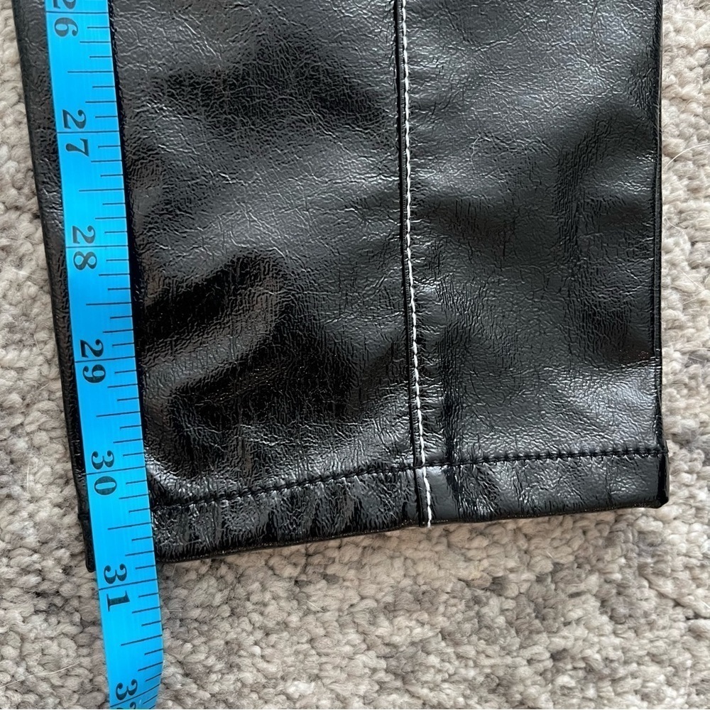 Sunday Best Vegan Leather Slim Fit Moto Tessy Pants-Black-Small - Picture 14 of 16